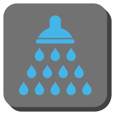 Duş yuvarlatılmış kare vektör simgesi