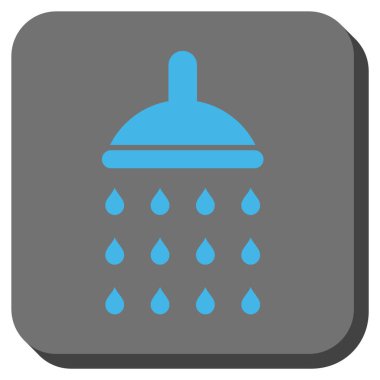 Duş yuvarlatılmış kare vektör simgesi