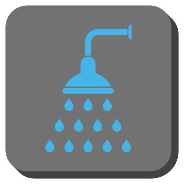 Duş yuvarlatılmış kare vektör simgesi