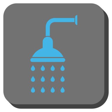 Duş yuvarlatılmış kare vektör simgesi