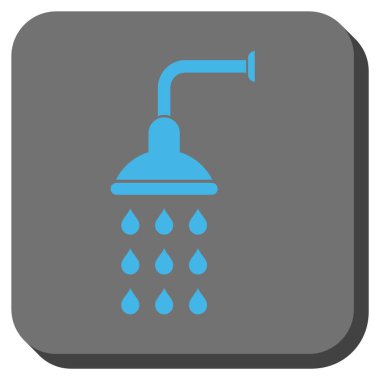 Duş yuvarlatılmış kare vektör simgesi