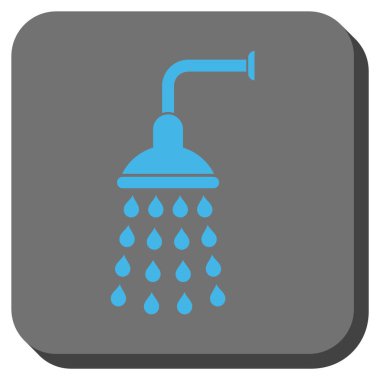 Duş yuvarlatılmış kare vektör simgesi