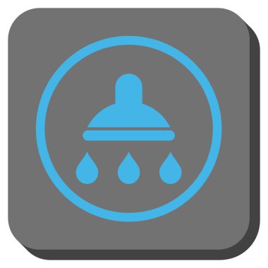 Duş yuvarlatılmış kare vektör simgesi