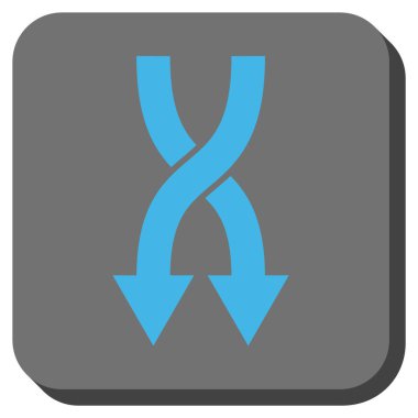 Yuvarlatılmış Kare vektör simgesi aşağı okları shuffle