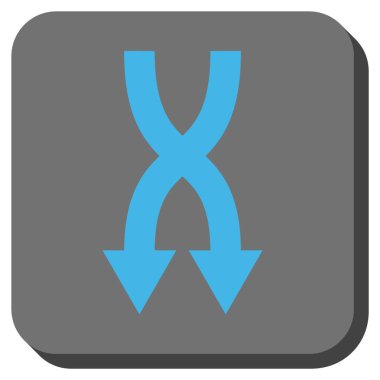 Yuvarlatılmış Kare vektör simgesi aşağı okları shuffle