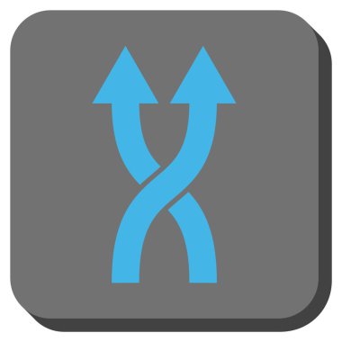 Yuvarlatılmış Kare vektör simge yukarı okları shuffle