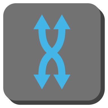 Oklar dikey yuvarlak kare vektör simge shuffle