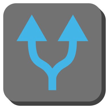 Yuvarlatılmış Kare vektör simge yukarı okları bölme