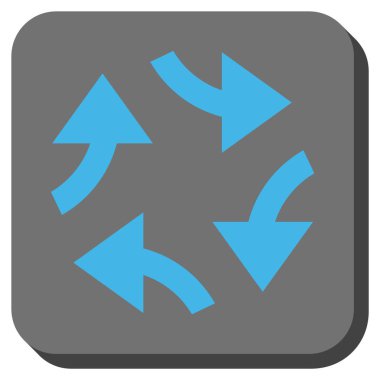 Oklar yuvarlatılmış kare vektör simge girdap