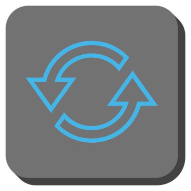 Eşitleme okları yuvarlak kare vektör simgesi