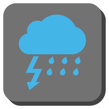 Fırtına yuvarlatılmış kare vektör simgesi