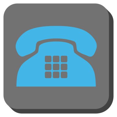 Sesi telefon yuvarlak kare vektör simgesi