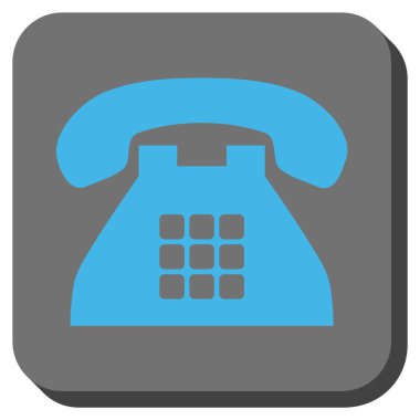 Sesi telefon yuvarlak kare vektör simgesi