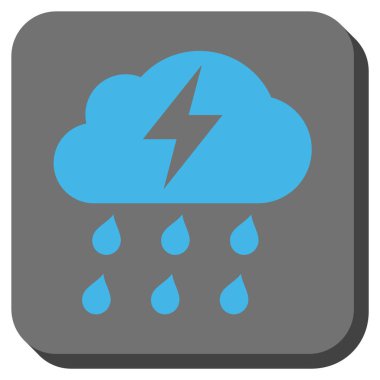 Fırtına yuvarlatılmış kare vektör simgesi