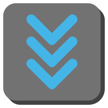 Yuvarlatılmış Kare vektör simgesi aşağı çift ok ucu