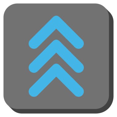 Yuvarlatılmış Kare vektör simge yukarı çift ok ucu