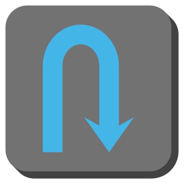 Yuvarlatılmış Kare vektör simge geri açmak