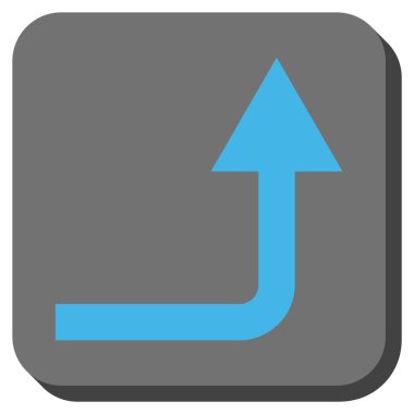 İleriye doğru yuvarlatılmış kare vektör simge açmak