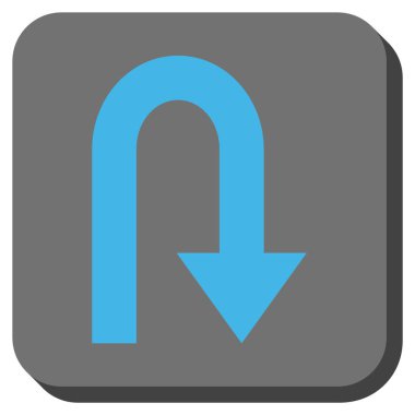 Yuvarlatılmış Kare vektör simge geri açmak