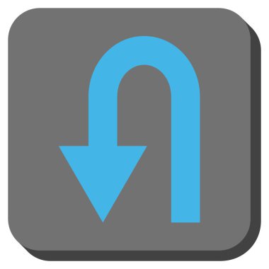 Yuvarlatılmış Kare vektör simge geri açmak