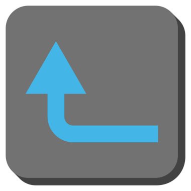 İleriye doğru yuvarlatılmış kare vektör simge açmak