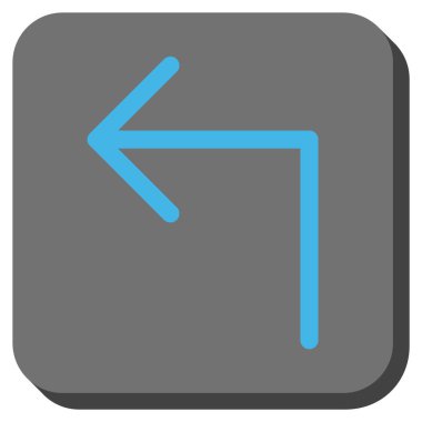 Sol yuvarlak kare vektör simge açmak