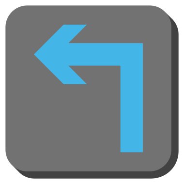 Sol yuvarlak kare vektör simge açmak