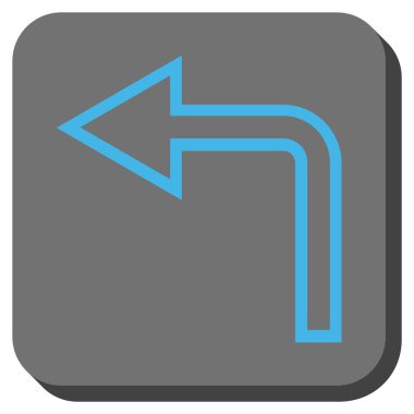 Sol yuvarlak kare vektör simge açmak