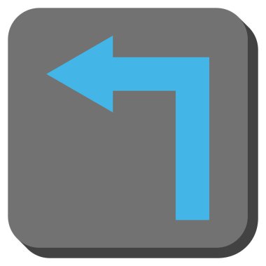 Sol yuvarlak kare vektör simge açmak