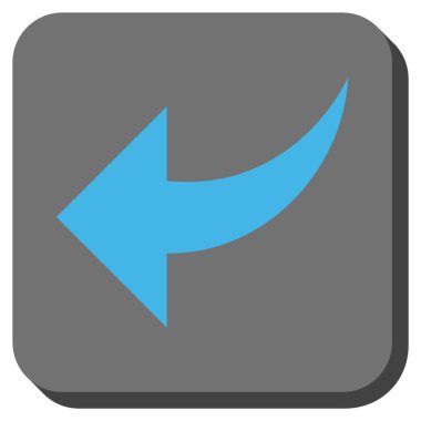 Yuvarlatılmış Kare vektör simgesi geri al