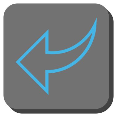 Yuvarlatılmış Kare vektör simgesi geri al