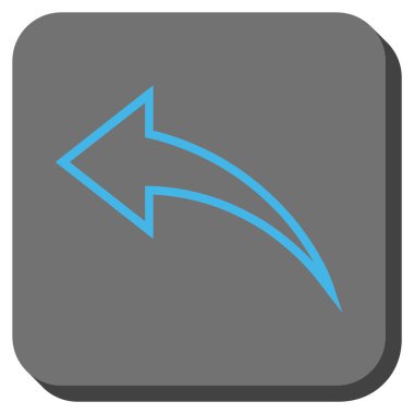 Yuvarlatılmış Kare vektör simgesi geri al