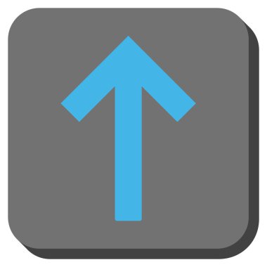 Yukarı ok yuvarlak kare vektör simgesi