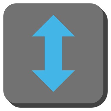 Dikey Exchange okları yuvarlak kare vektör simgesi