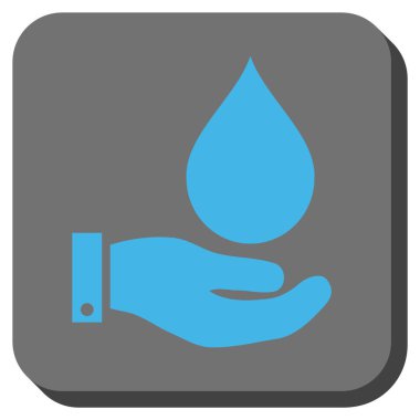 Kare vektör simge su Servisi yuvarlak