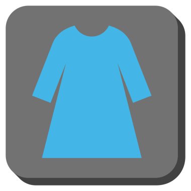 Kadın elbise yuvarlak kare vektör simgesi