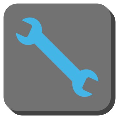 İngiliz anahtarı yuvarlatılmış kare vektör simgesi