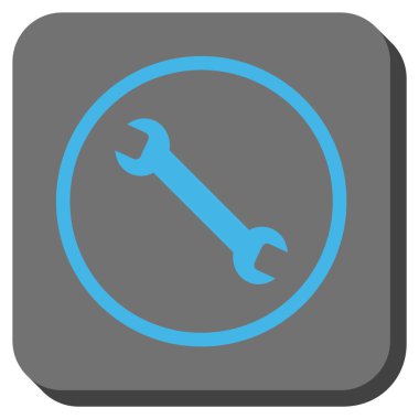 İngiliz anahtarı yuvarlatılmış kare vektör simgesi