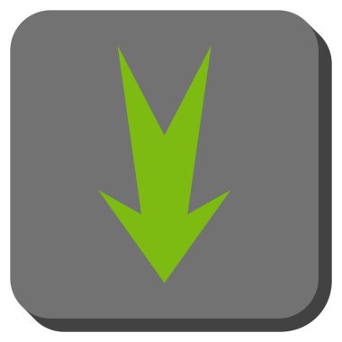 Yuvarlatılmış Kare vektör simgesi aşağı ok