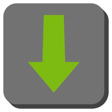 Yuvarlatılmış Kare vektör simgesi aşağı ok