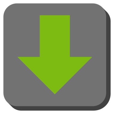 Yuvarlatılmış Kare vektör simgesi aşağı ok