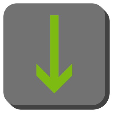 Yuvarlatılmış Kare vektör simgesi aşağı ok