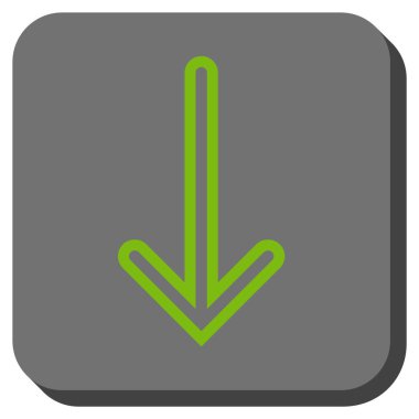 Yuvarlatılmış Kare vektör simgesi aşağı ok