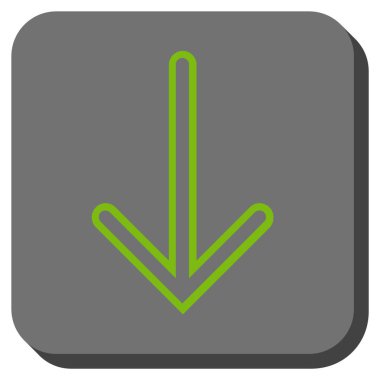 Yuvarlatılmış Kare vektör simgesi aşağı ok