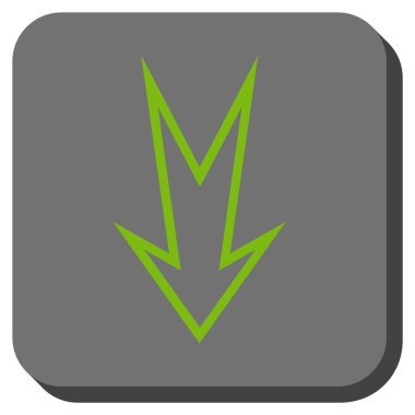 Yuvarlatılmış Kare vektör simgesi aşağı ok