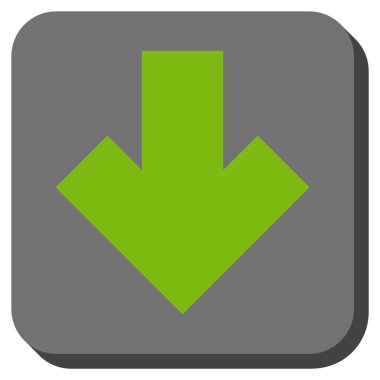 Yuvarlatılmış Kare vektör simgesi aşağı ok