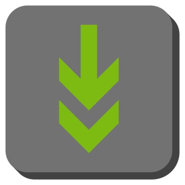 Yuvarlatılmış Kare vektör simgesi aşağı ok