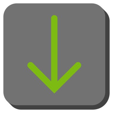 Yuvarlatılmış Kare vektör simgesi aşağı ok