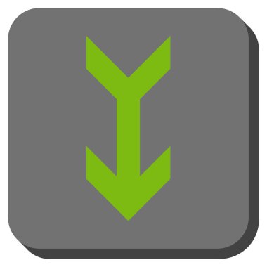 Yuvarlatılmış Kare vektör simgesi aşağı ok