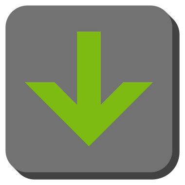 Yuvarlatılmış Kare vektör simgesi aşağı ok